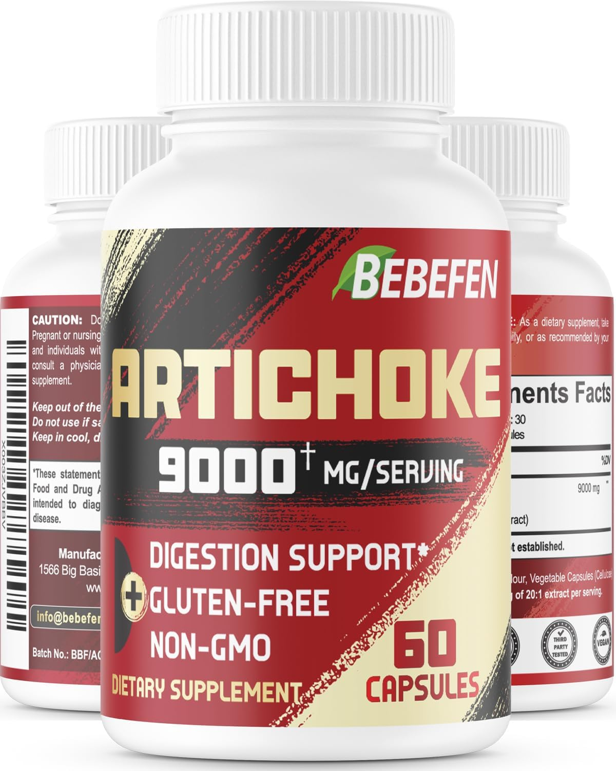 Artichoke Extract Capsules 9000Mg - Dietary Supplement for Digestive System & Body Balance - Vegetarian, Non-Gmo - Artichoke Juice Supplement image number 4