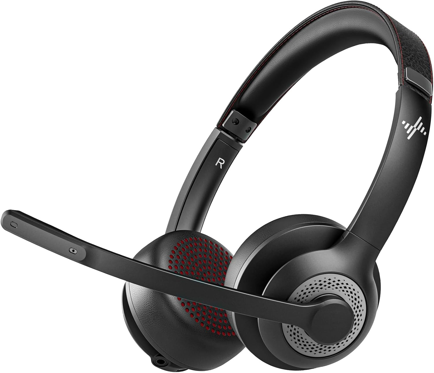 JIAMQISHI Wireless Headset with AI Noise Cancelling Microphone Bluetooth Headset - Bluetooth V5.2 Headphones with USB Dongle & Mic Mute for Computer/Laptop/Pc/Iphone/Android/Cell Phones (Pink)