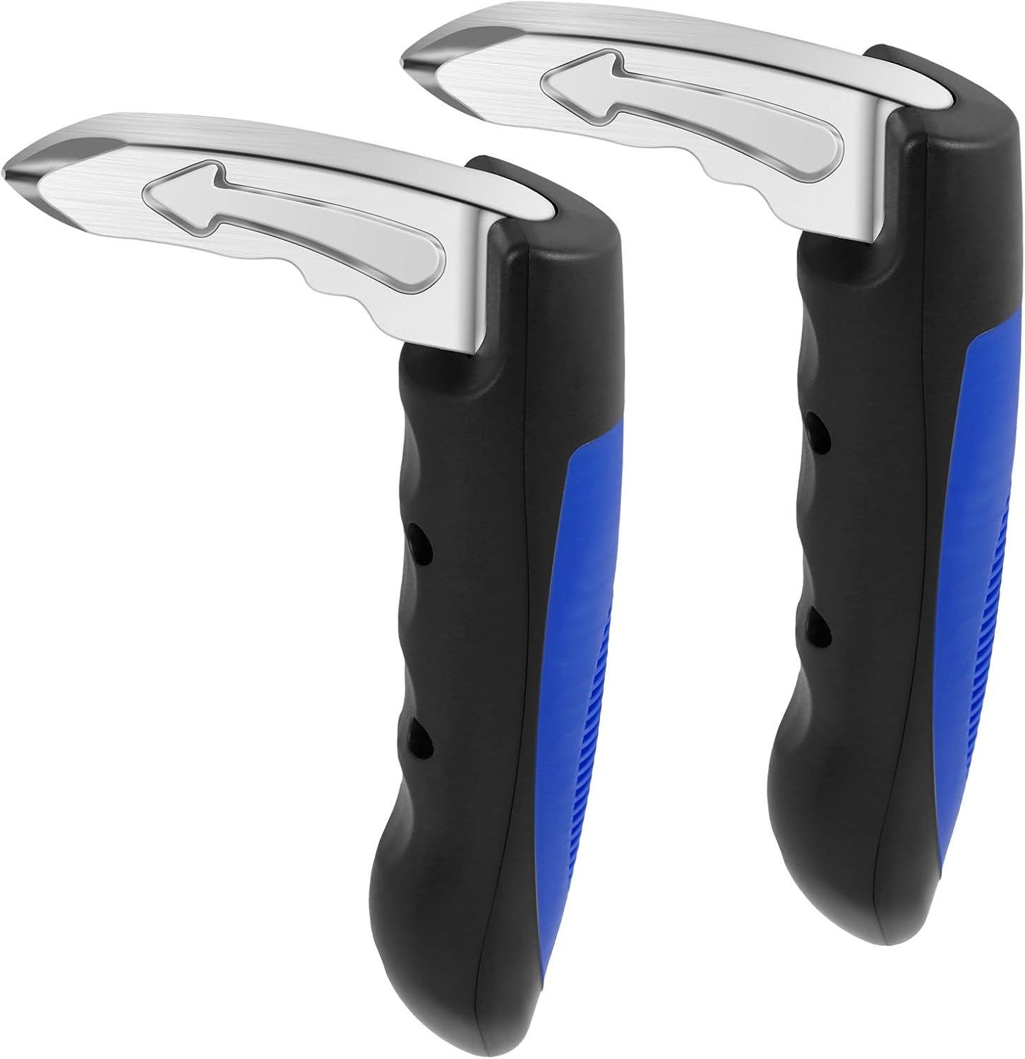 2Pcs Car Door Assist Handle, 3 in 1 Multifunction Portable Vehicle Support Handle Seatbelt Cutter Window Breaker, Car Door Handle Assist for Elderly and Car Emergency Tool (Blue)