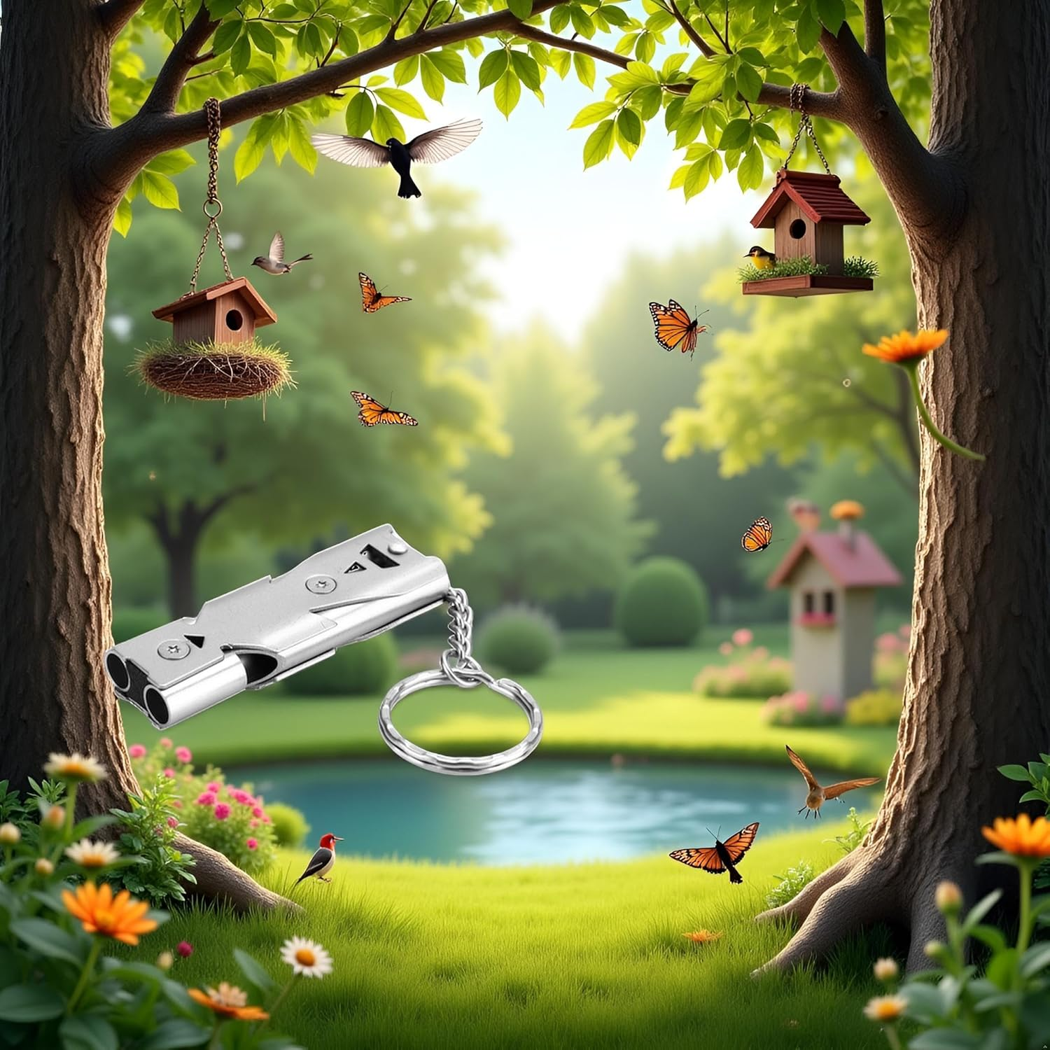 YOUTHINK Bird Whistle, Copper Ultrasonic Whistle for Cockatiel Training, Lightweight and Portable