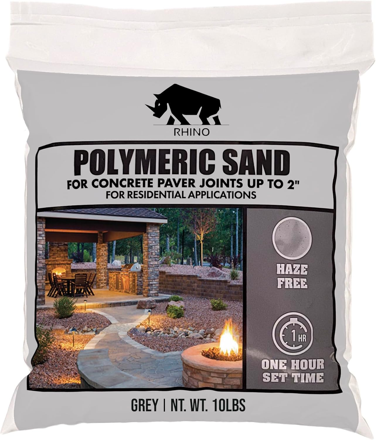 Rhino Power Bond plus - Polymeric Sand for Pavers and Stone Joints up to a Maximum of 2 Inches. (10 Pound, Slate Gray) - Ivory image number 7