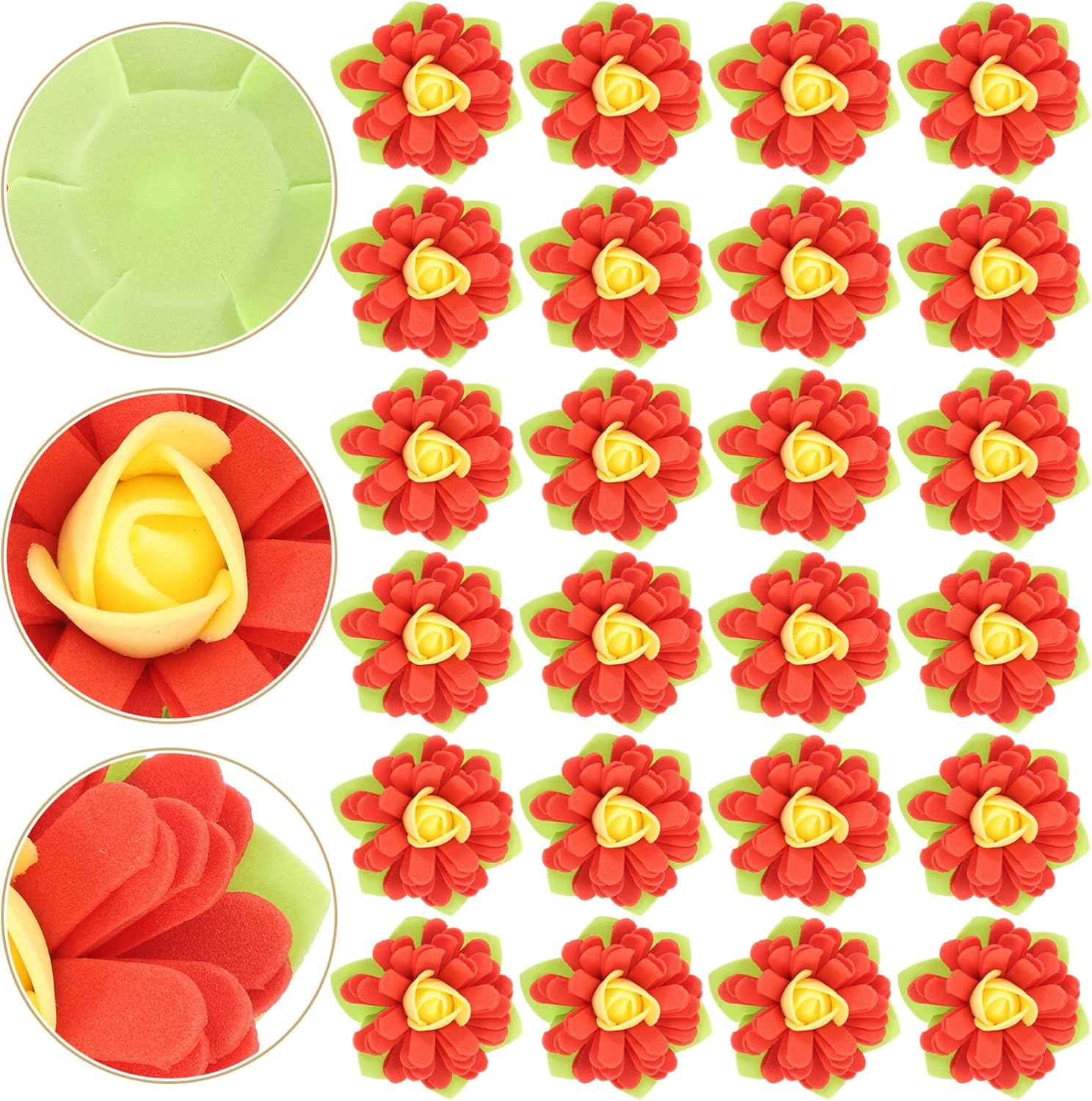 LALAFINA 50Pcs Aromatherapy Flowers Car Cabinet Aroma Diffusers Fragrance Artificial Flower Decoration for Office Bathroom Desk image number 6