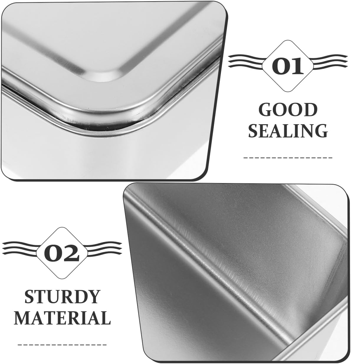Alipis Stainless Steel Baking Pan with Lid Rectangle Cake Pan Lasagna Pan Metal Baking Tray Cake Box Bakeware for Brownies Cake image number 2