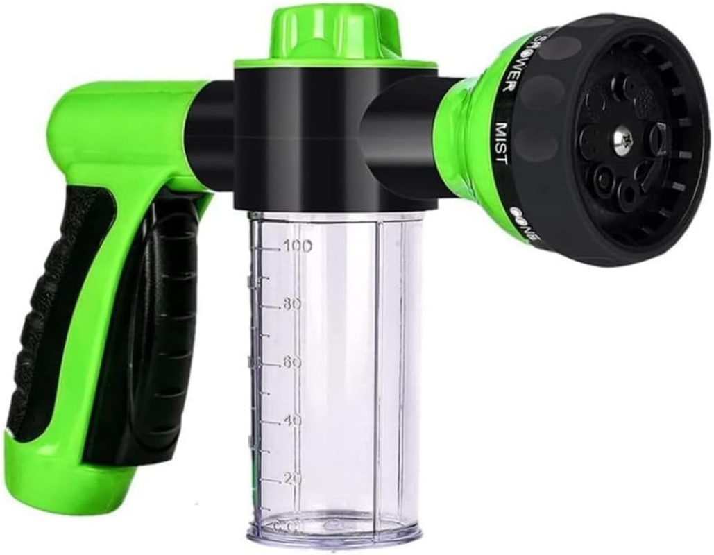 Foam Sprayer Gun Foam Sprayer Garden Hose Nozzle for Car Wash Pressure Nozzle for Watering Plants Soap Dispenser Gun High Pressure Car Wash Brush Foam Gun 8 Adjustable Spray Patterns