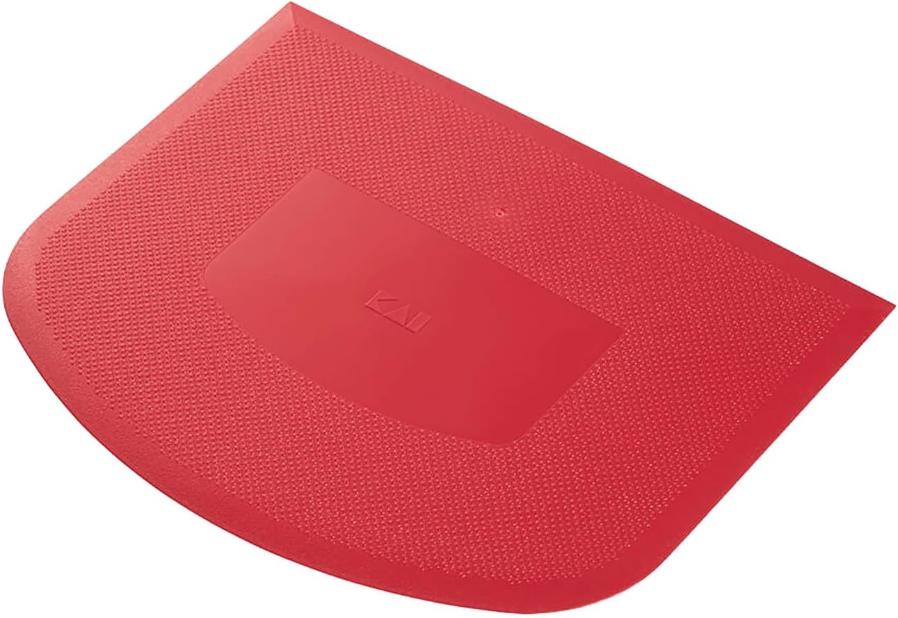 Kai Corporation Kai DL7034 Bready Select Embossed Scraper, Red, Non-Stick, Made in Japan