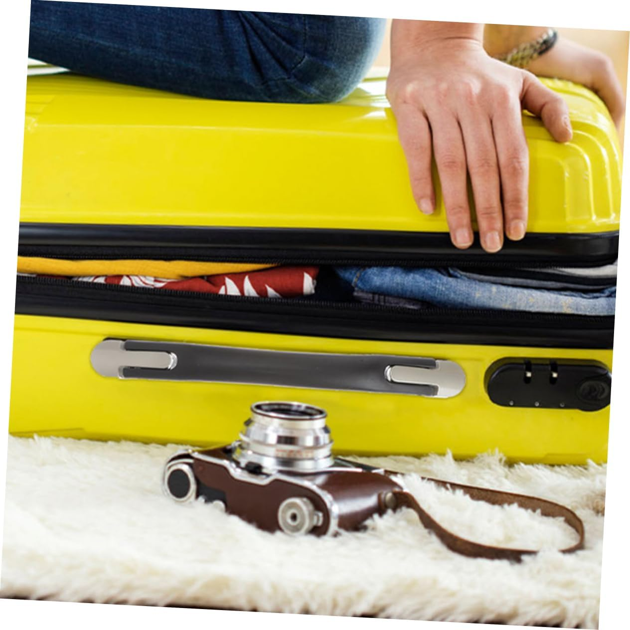 VANZACK 2Pcs Luggage Handle Replacement for Suitcase Travel Carrying Case Handle Extension Function for Luggage Repair Kit image number 1