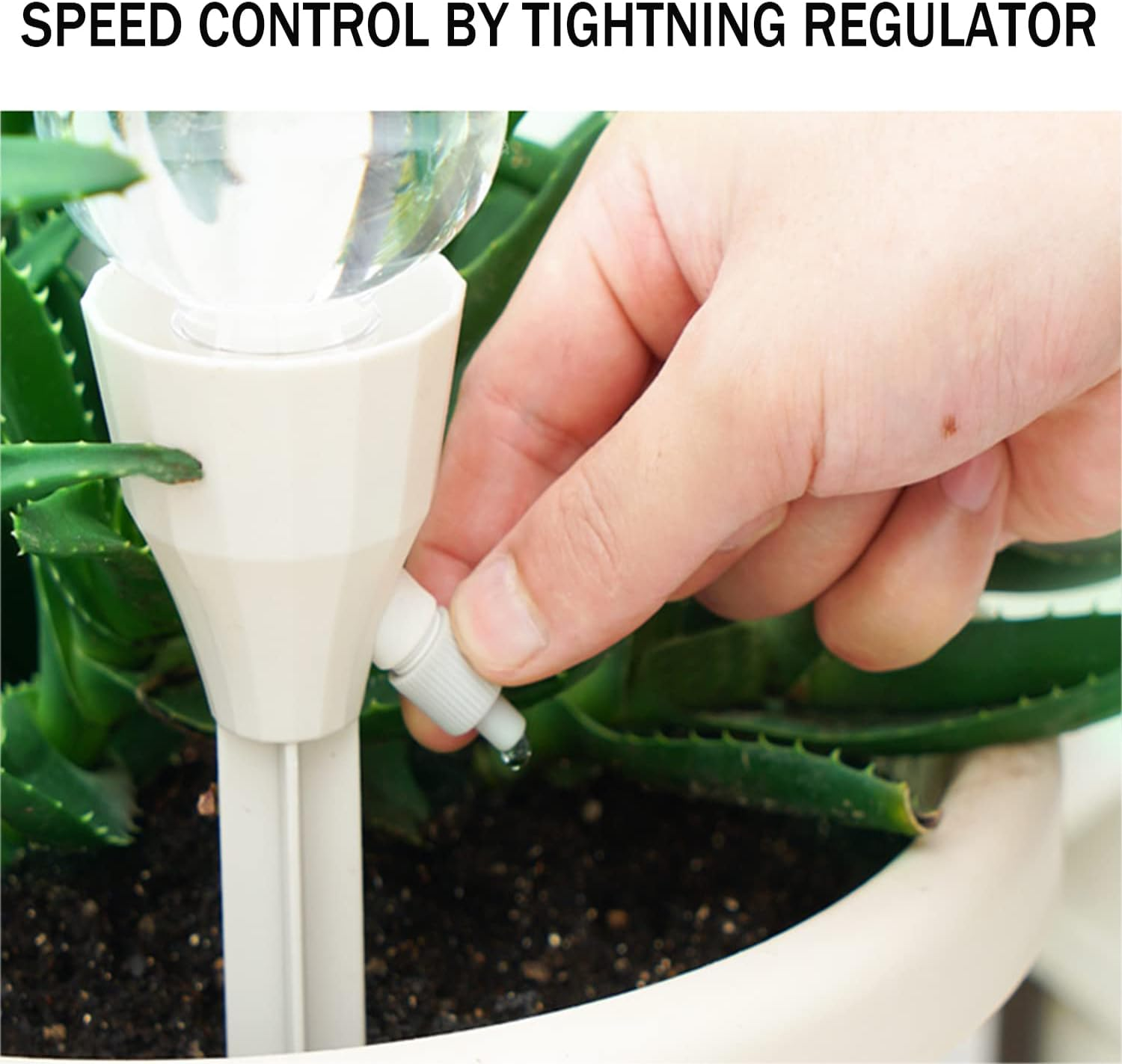 Self Plant Watering Spikes, Auto Bottle Drippers Irrigation Devices, Vacation Automatic Plants Water System with Adjustable Waterer Slow Release Control Valve Switch Design for House, Garden image number 1