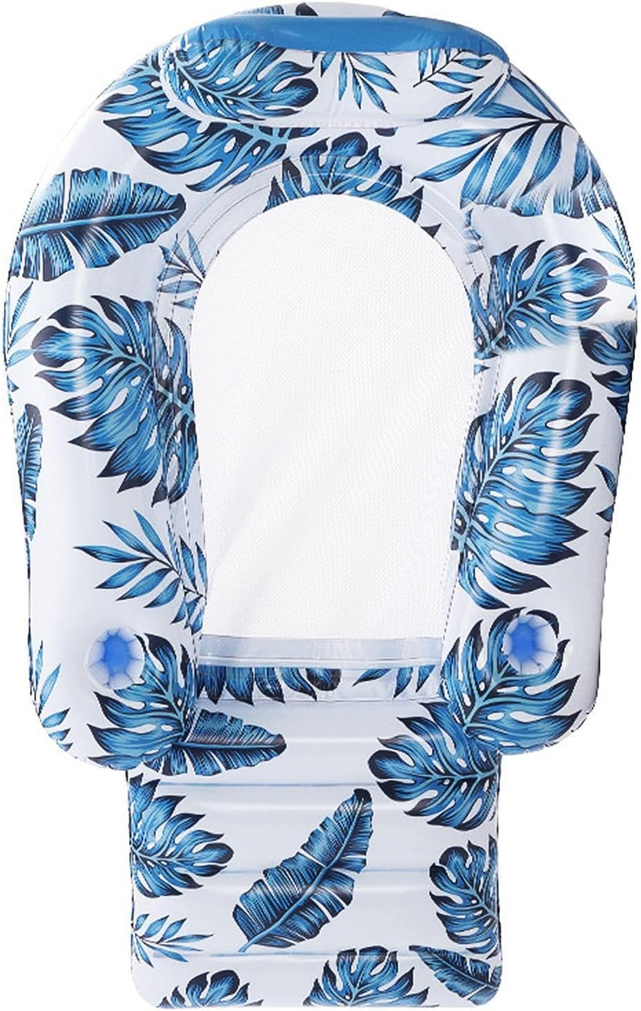 Inflatable Pool Lounger | Tropical Leaves Large Pool Float Chairs with Headrest and Foot Rest,Floating Chair for Swimming Pool, Toy for Adults image number 6