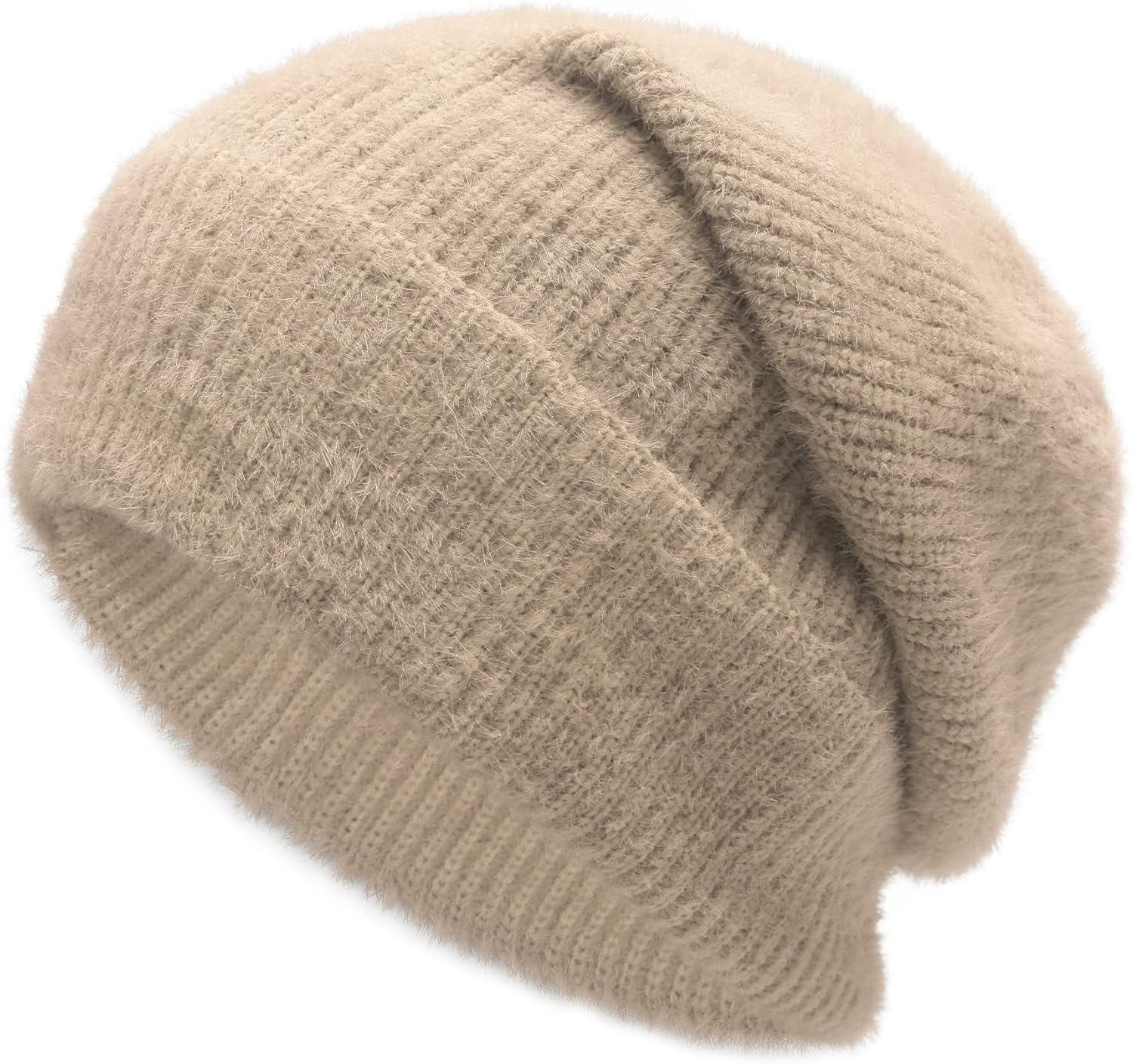 ZLYC Unisex Winter Stretch Beanie Hat Warm Ribbed Knit Skull Cap