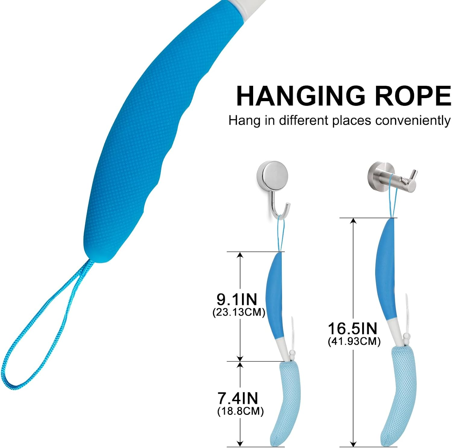 Leetye Mei Long Handled Shower Brush, Non-Slip Long Handle Bath Brush, Back Body Brush Gentle Exfoliating and Lather Well Deep Cleansing Long-Lasting for Body image number 2