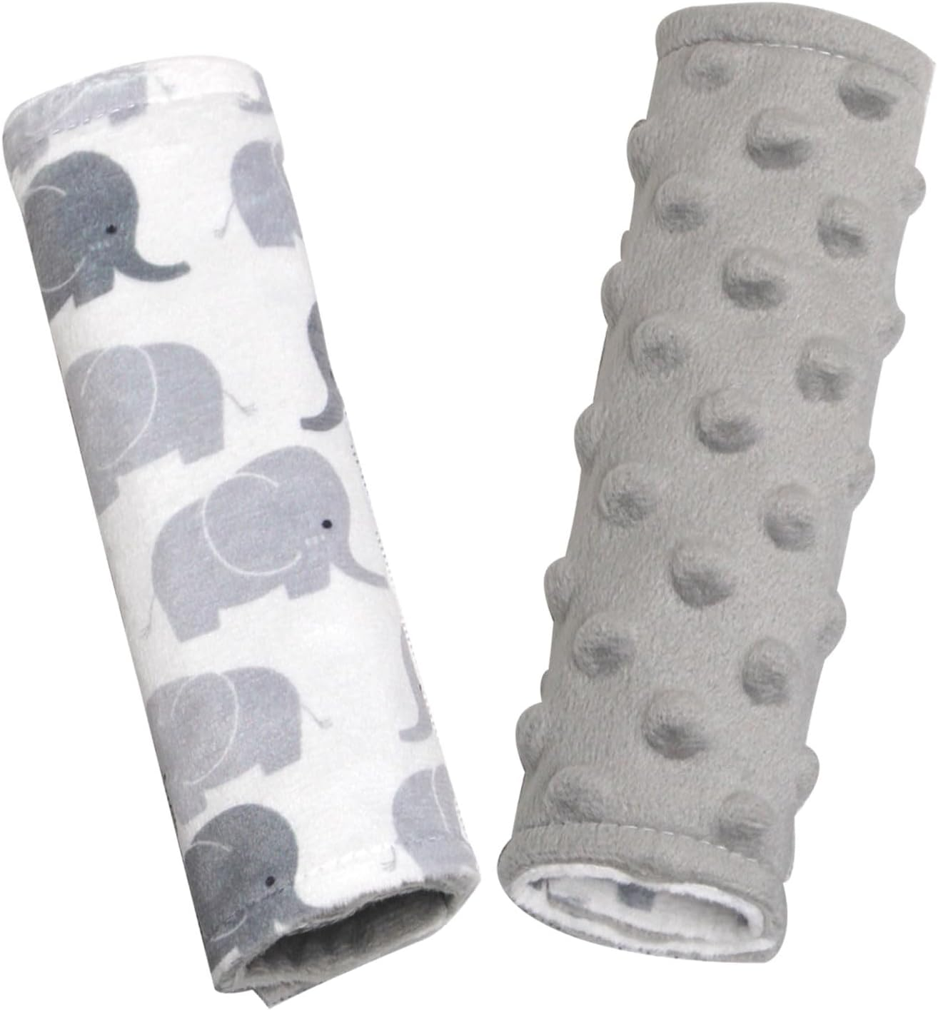 Car Seat Strap Covers for Babies Soft Car Seat Belt Covers, Mink Car Seat Straps Shoulder Pads for Boys and Girls, Grey image number 4
