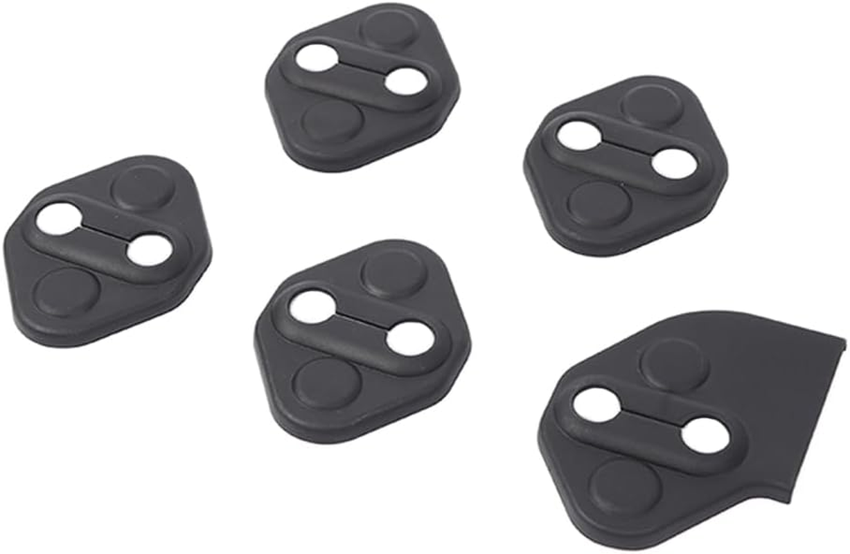 FSYHKJ 5PCS Car Door Lock Latches Cover Protector for Suzuki Jimny 2019-2025 ABS Car Interior Accessories Plate Cover Decoration (Black) image number 1