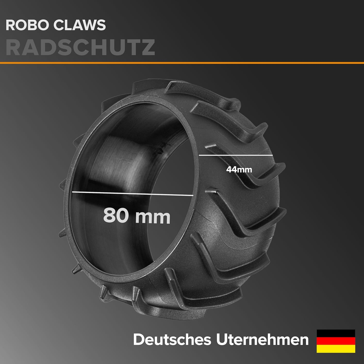 ROBO CLAWS Wheel Protection for Robotic Lawnmower XL - Traction Improvement for Worx Landroid, Robotic Lawnmower Accessories for Models S300 M500 M700 L800 L1000 (Plus), Wheel Enlargement to 90 Cm image number 1