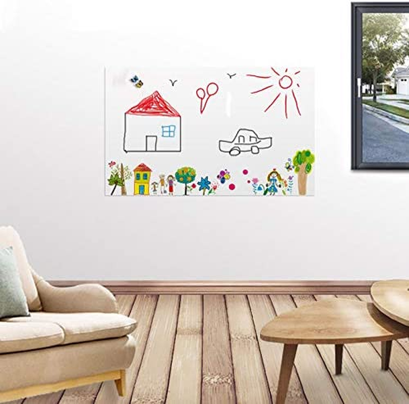 Magic Chart Whiteboard Sticker Self Adhesive Large White Board Paper Wallpaper Magic Sheet Sticky Roll for Wall Paint Planner Decal Film Vinyl Chalkboard for School Office Home image number 3