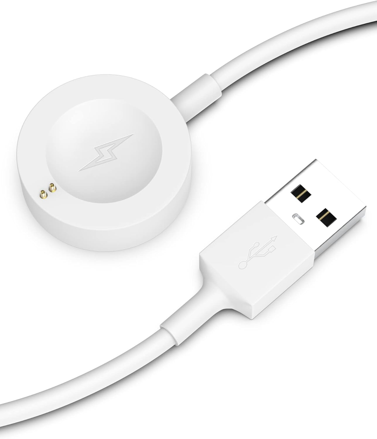 Bicmice Charger for Fossil Gen 6 Gen 5 Gen 5E Gen 4 Charging Station, Smartwatch Charging Cable Compatible with Michael Kors Runway/Skagen Falster 2/Misfit Vapor 2/Diesel Guard 2.5.3 Ft/100 Cm USB Cable (Black)