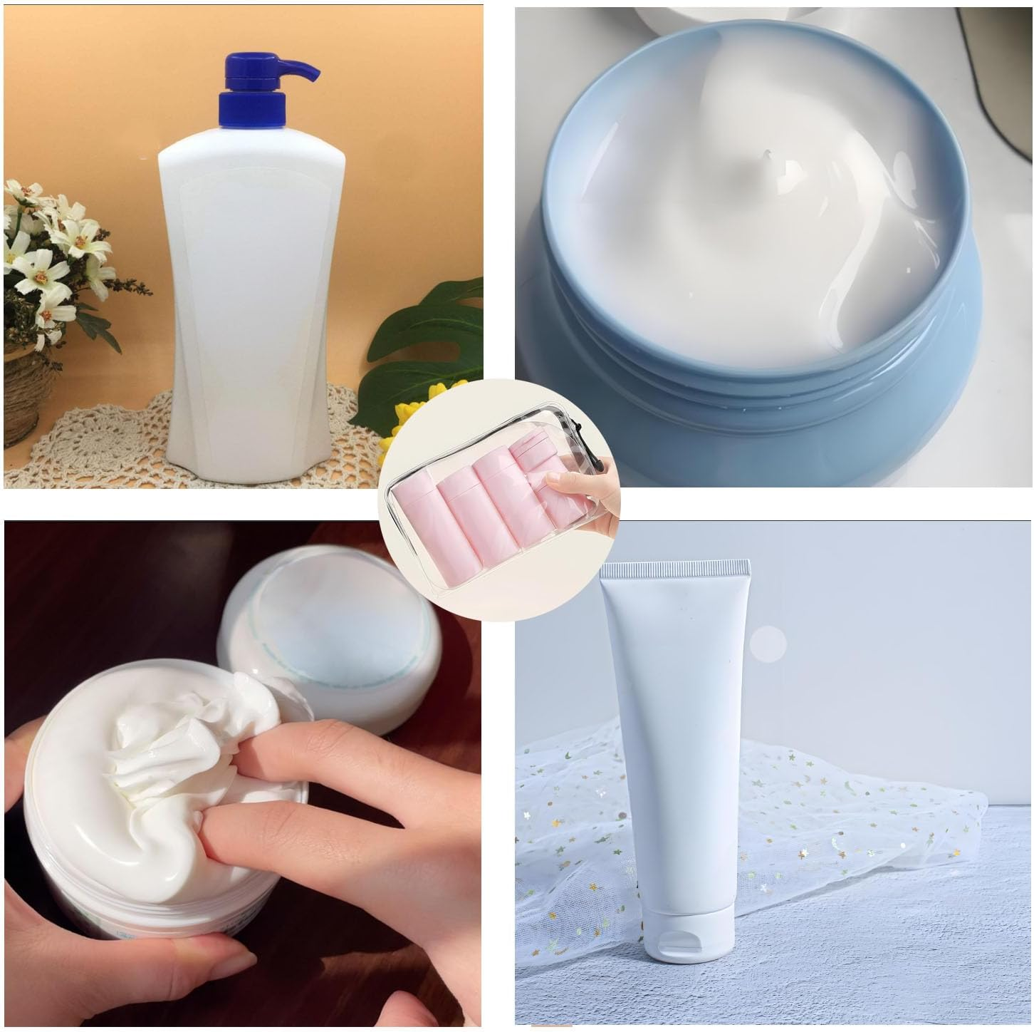 Travel Bottles for Toiletries, 5 Pack Travel Size Containers Silicone Travel Bottles Set with Clear Zipper Toiletry Bag, Leakproof Refillable Squeeze Travel Containers for Shampoo (Pink) image number 6