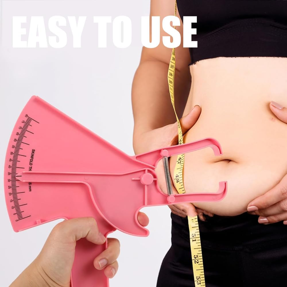 1Pcs Precision Skinfold Caliper, 0-80 Mm Professional Body Caliper, Measuring Body Fat Tester for BMI Fitness Weight Loss (Black) image number 5