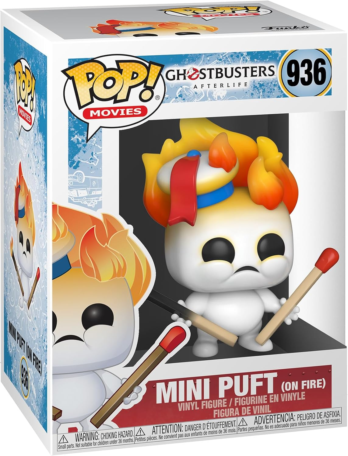 Funko Pop Ghostbusters: Afterlife Mini Puft on Fire, Multicolour 9 Cm image number 6
