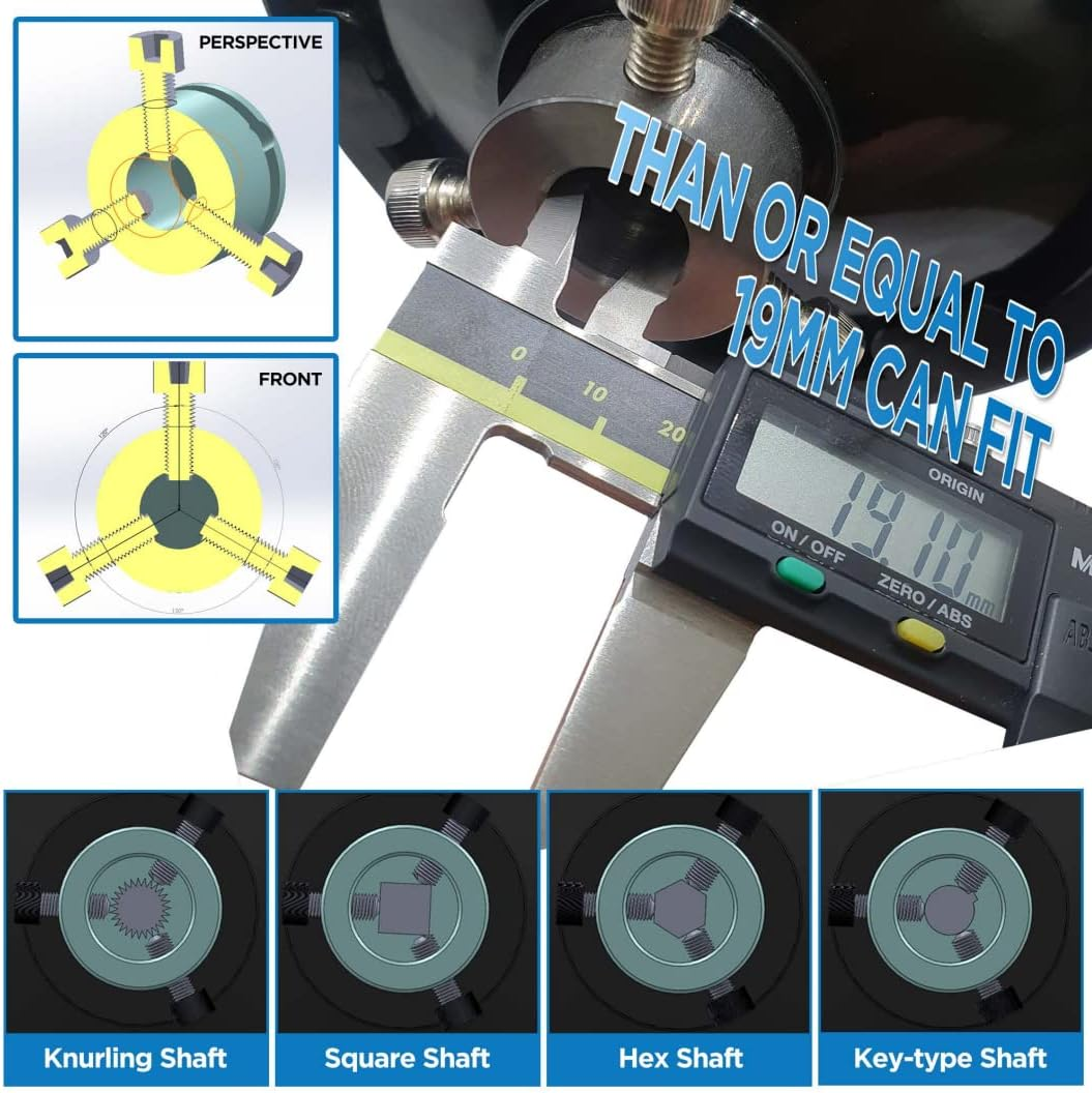 Korean OD 6" Ultimate Handwheel for Any Machine Fits 3/4"-19.10Mm Shaft or Smaller Ideal for Table Saw Band Saw Milling Lathe Drill Press Tailstock Liquid Filling Equipment Crank Revolving Handle image number 5