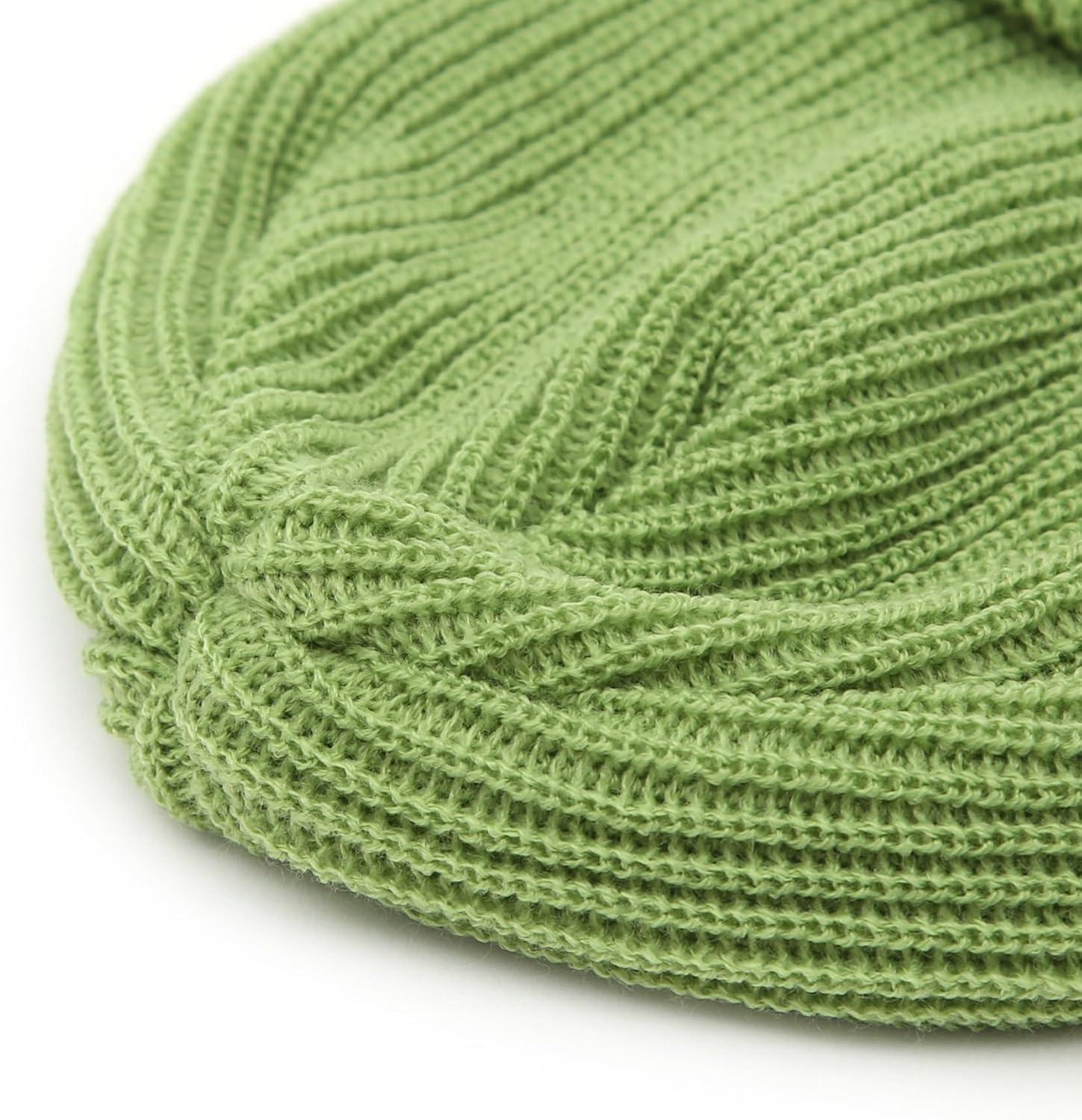 UNDERCONTROL Logo Label Patch Unisex Winter Short Thick Cuffed Rollup Warm Beanie Korea Trawler Fisherman Soft Knit Skullcap - Double Tab Black image number 2