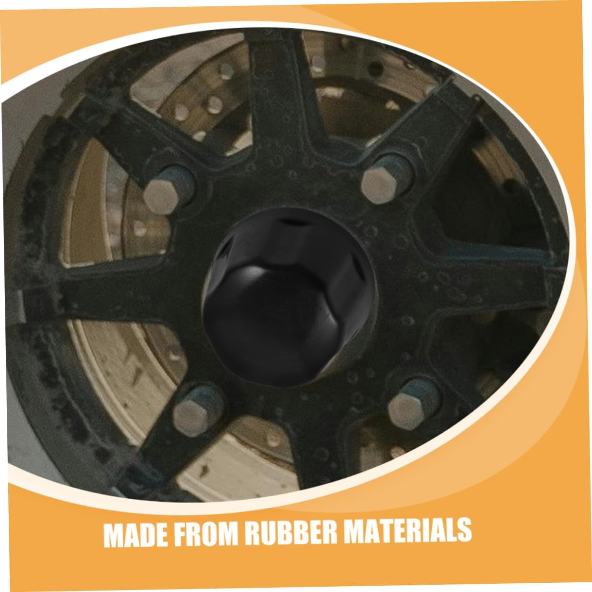 NOLITOY 2Pcs Rubber ATV Wheel Hub Caps Replacement Tire Rim Covers for 110-250Cc Go-Karts Trailers and Golf Carts, Protective Automotive Vehicle Accessory for Off-Road Wheels image number 6