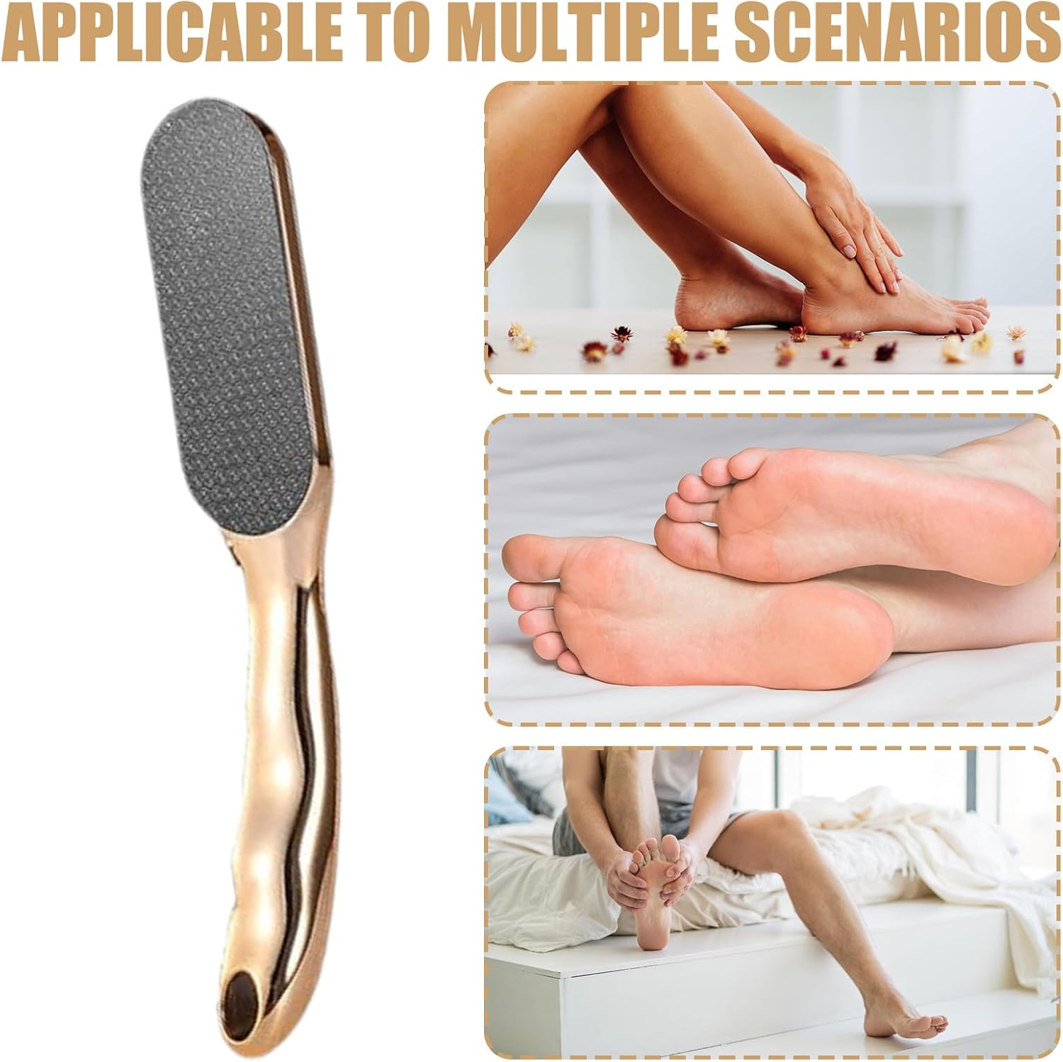 Foot Care File | Waterproof Foot Rasp Rough Skin Remover,Washable Feet Gadget Softens Cracked Feet Tool Dry and Wet Use with Ergonomic Handle for Men, Women image number 1