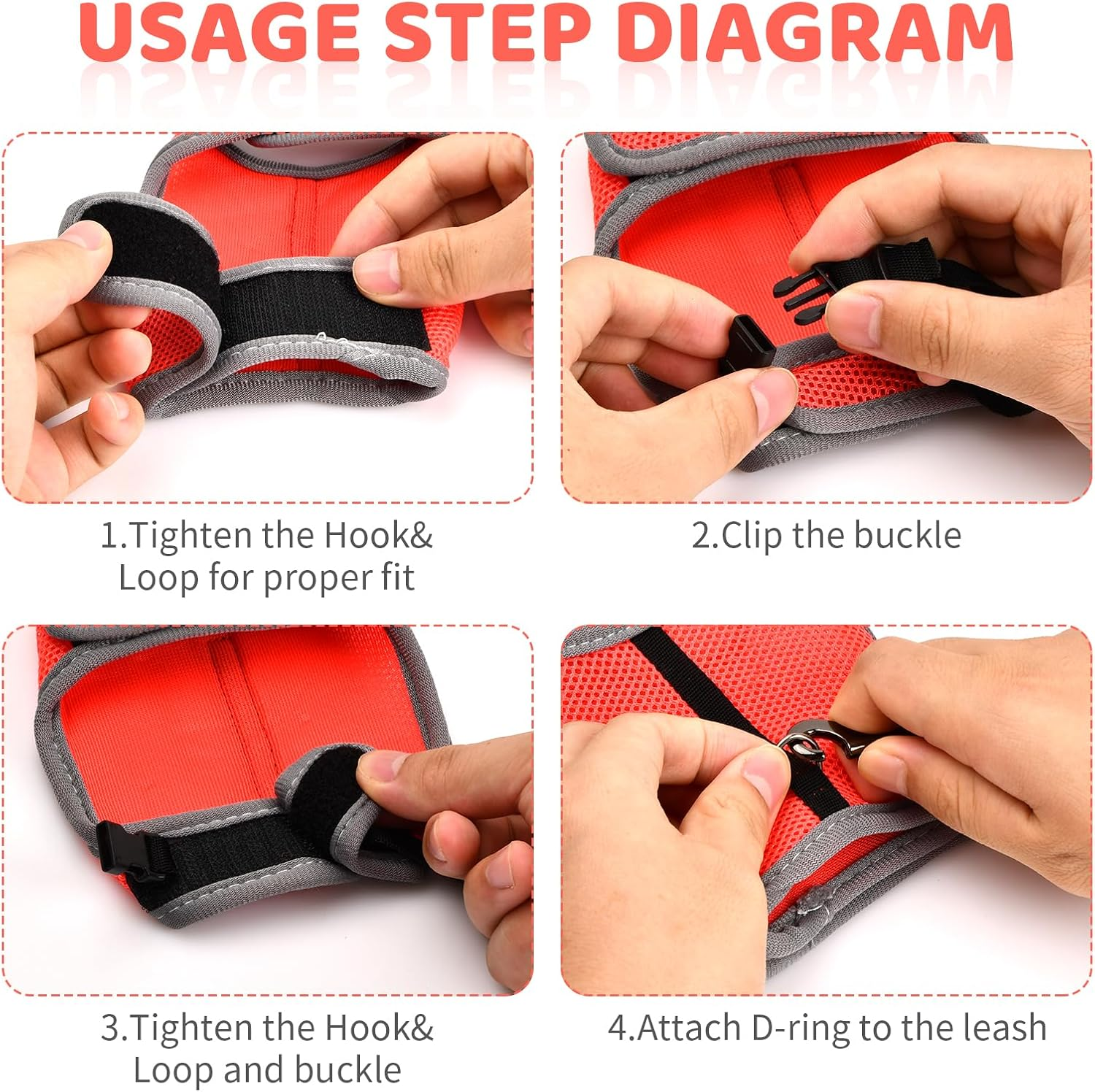 Dokeno Cat Harness, Cat Vest with Lead, Escape Proof Dog Harness, Pet Chest Strap, Universal Soft Harness, Rabbit Lead, Safety Harness for Kittens, Rabbits, Small Pets, Blue image number 3