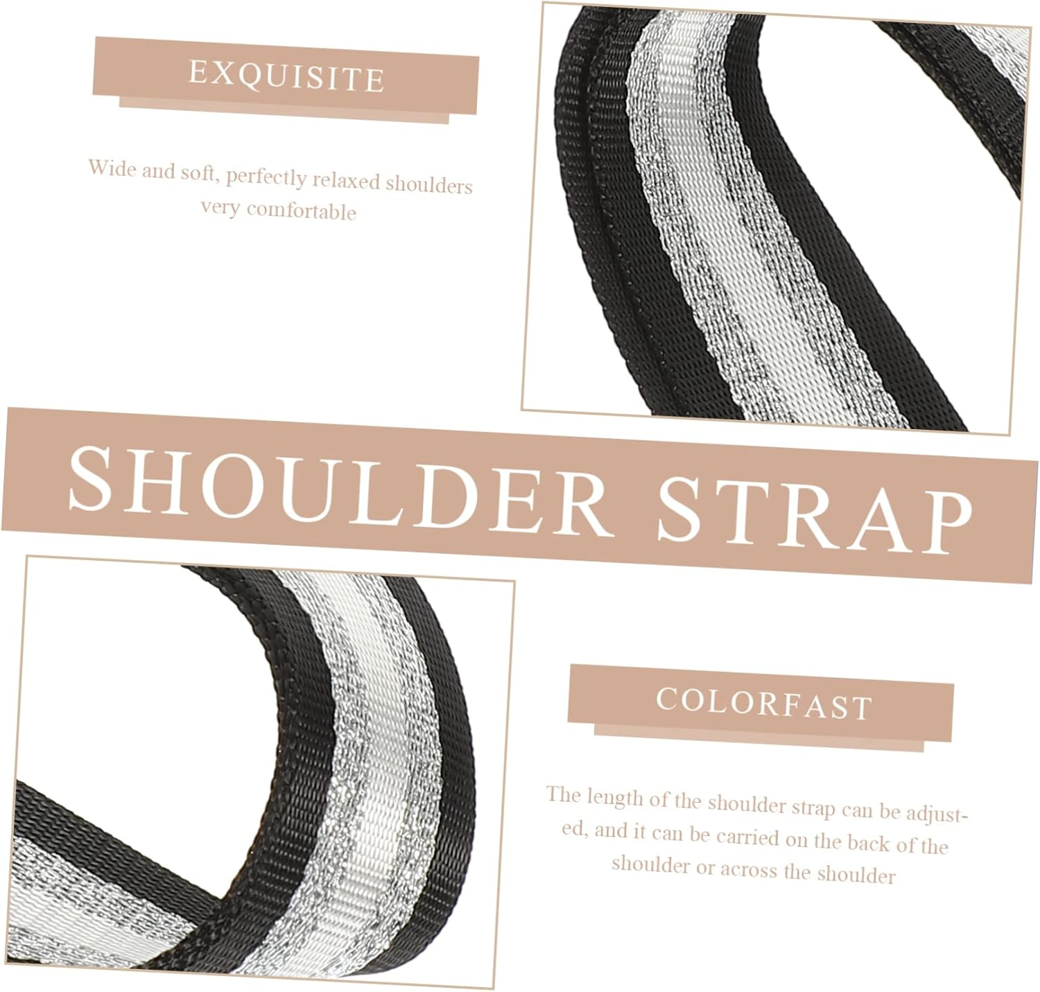 COHEALI 2Pcs Replacement Strap for Women Bag Bag Shoulder Belt DIY Strap Accessory image number 6