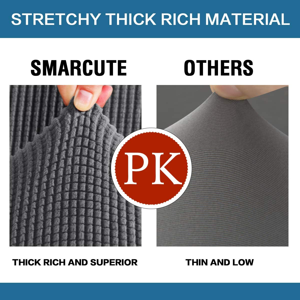 High Stretch Sofa Cover 1 Piece Couch Cover, Lounge Cover for 3 Cushion Couch, Sofa Slipcover for Living Room, Sofa Cover Stretch, Jacquard Sofa Slipcover 3 Cushion (Sofa: Grey) image number 6