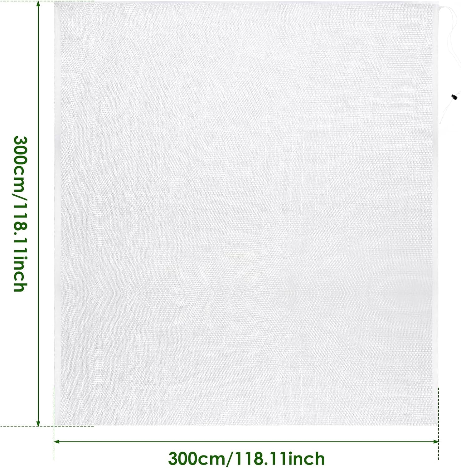 10 X 10 Ft Fruit Tree Netting with Zipper and Drawstring Large Garden Mesh Netting Cover Blueberry Bush Bird Netting for Protecting Garden Trees Vegetables Flowers image number 2