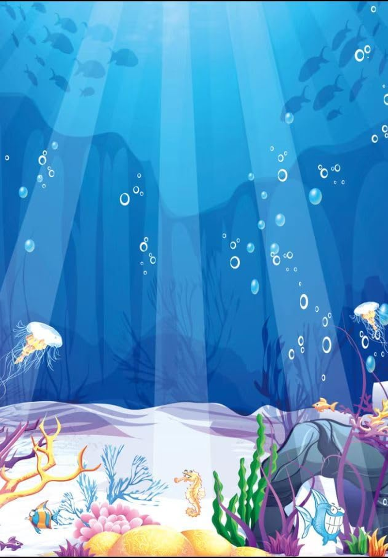 Manqianxun Ocean Sea Life Party Supplies - Magical Ocean Sea Life Invites for Boys and Girls Fill-In10 Pack Party Invitations Cards with Envelopes Birthday Wedding Babypool Party image number 4