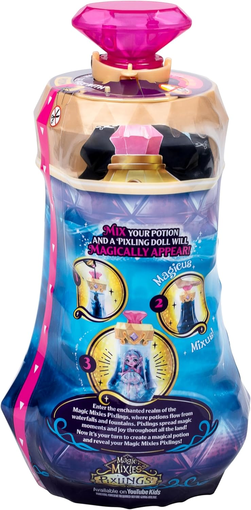 Magic Mixies Pixlings. Amber the Dragon Pixling. the Unicorn Pixling Create & Mix a Magic Potion That Magically Reveals a Beautiful 16.5Cm (6.5") Pixling Doll inside a Potion Bottle! image number 6