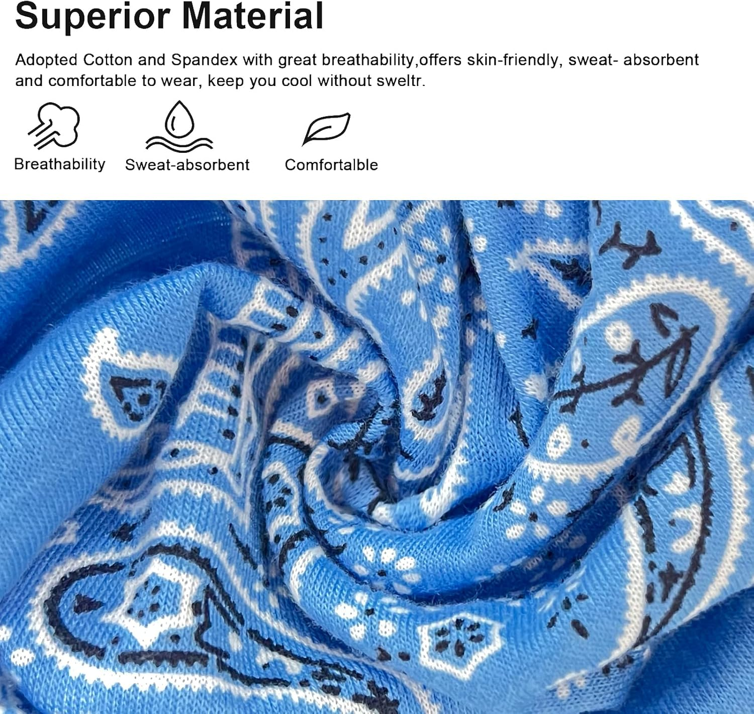 Women'S Hair Bands Wide Elastic Soft 6 Pieces Summer Boho Headband Print Hair Accessories Yoga Sports Hairband Multicoloured Thin Headbands (G) - Multi-Coloured 8 image number 2