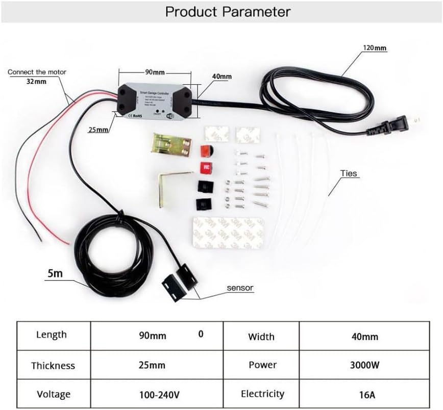 Tootoo Wifi Smart Garage Door Opener Wireless APP Phone Remote Voice Controller Switch image number 5