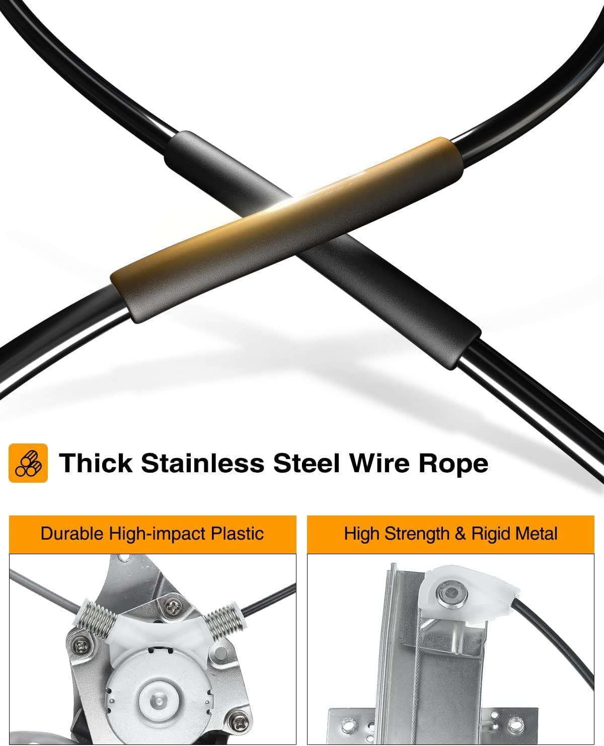 A-Premium Power Window Regulator with Motor Compatible with Acura RSX 2002-2006 Coupe Only Front Right Side image number 5