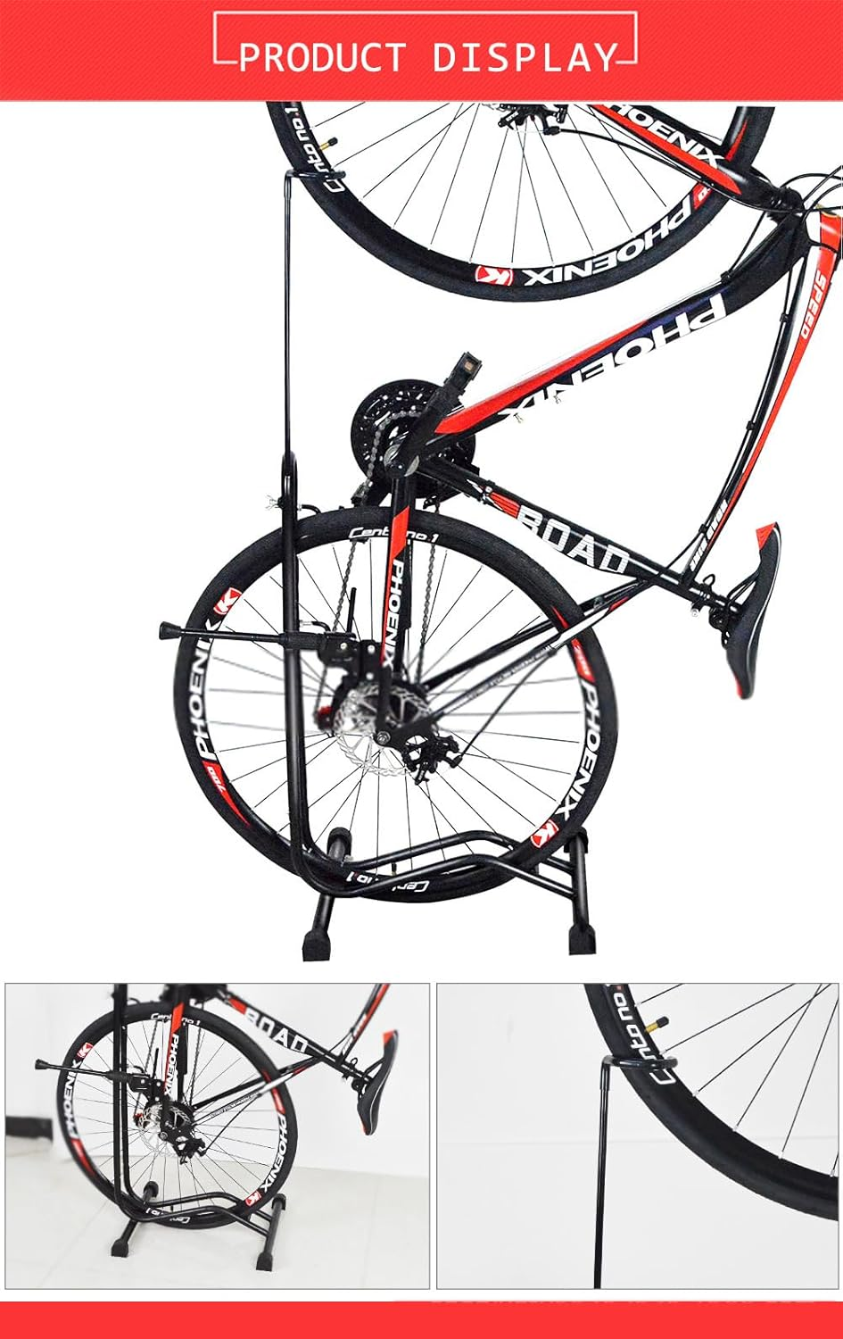 Elora Bicycle Floor Bike Stand Steel Holder Hanger Parking Rack Storage Display image number 6