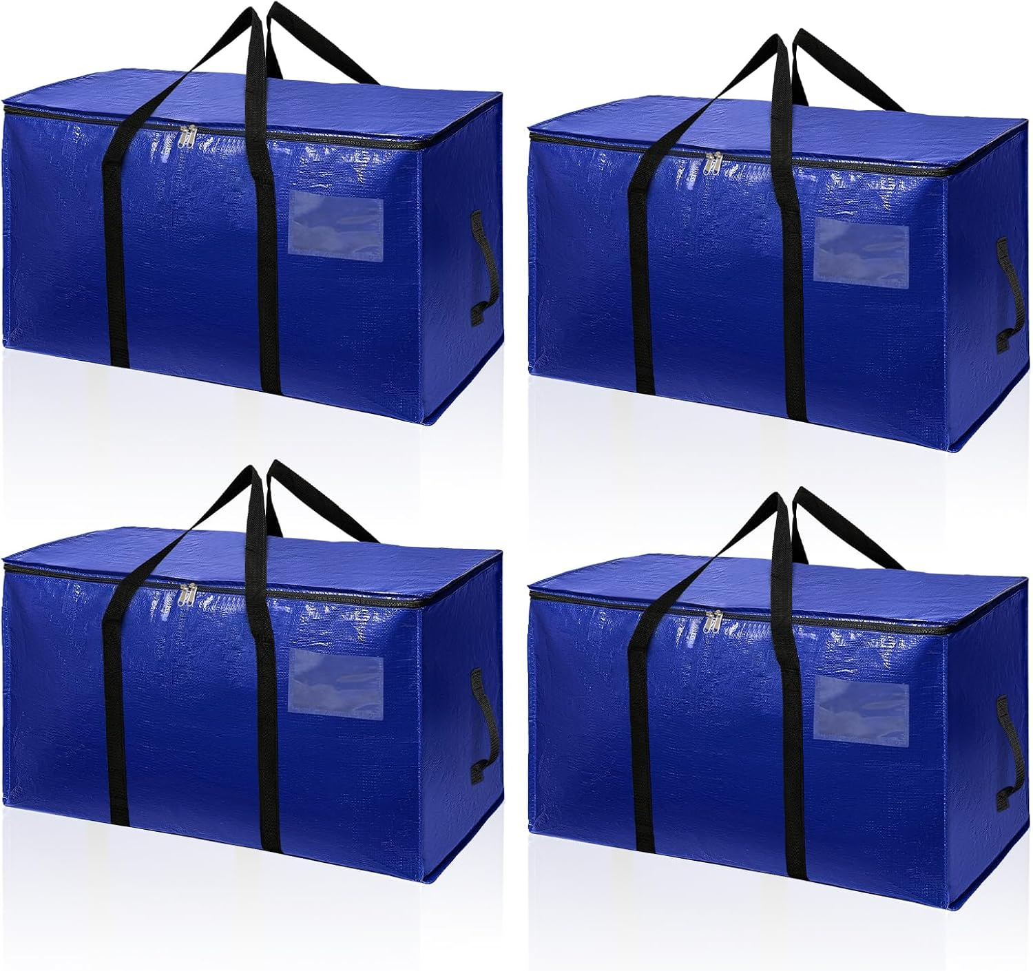 Romon Storage Bag Set of 4 Woven Storage Bags 72L Waterproof Foldable Reusable for Moving Travel for Clothes Bedding Storage