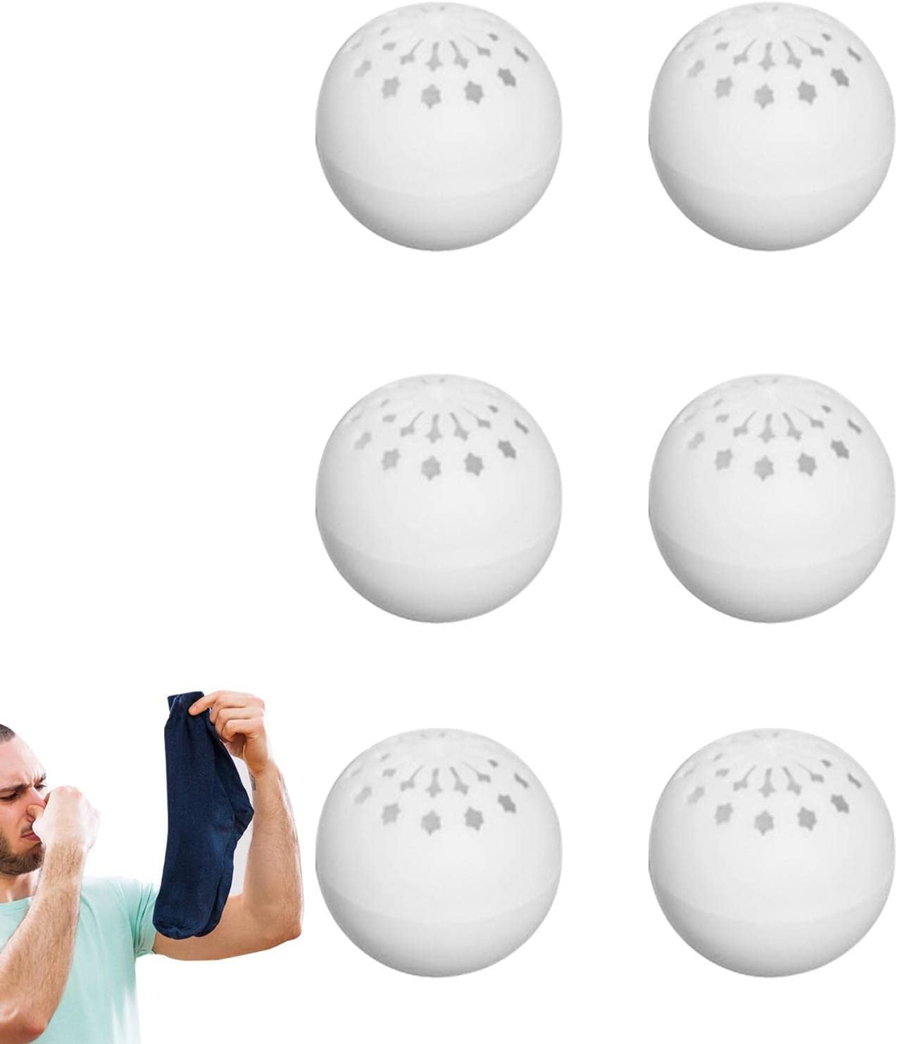 Deodorizer Balls - Shoe Fresheners - Shoe Deodorizer Balls 30 Pack - Air Freshener Sneaker Shoe Deodorizer Balls - Shoe Odour Eliminators for Shoes,Gym Bag,Drawers, for Men - Green Tea Scent