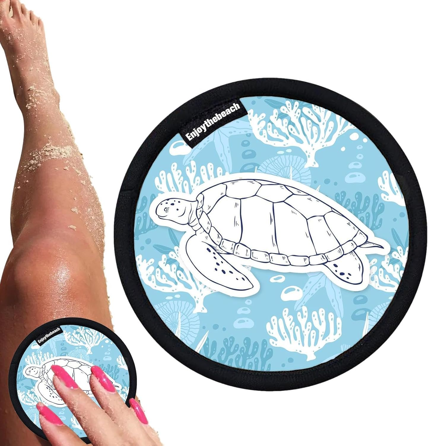 Beach Sand Remover - Portable Sand Eraser,Beach Accessories Must Haves, Multifunctional Cleaning Brush for Hands, Legs, Pet Paws - Starfish image number 3