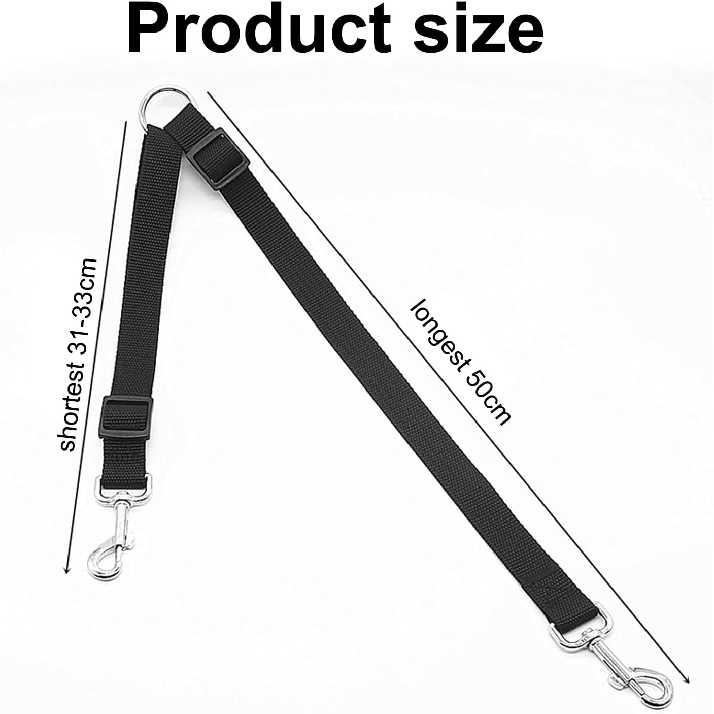 Double Dog Lead, Double Ended Lead for Dogs, Adjustable and Tangle-Free, Durable Nylon, Reflective Stitching for Night Safety, Dual Dog Leash for Walking Two Dogs, Comfortable Grip, Training Lead image number 1