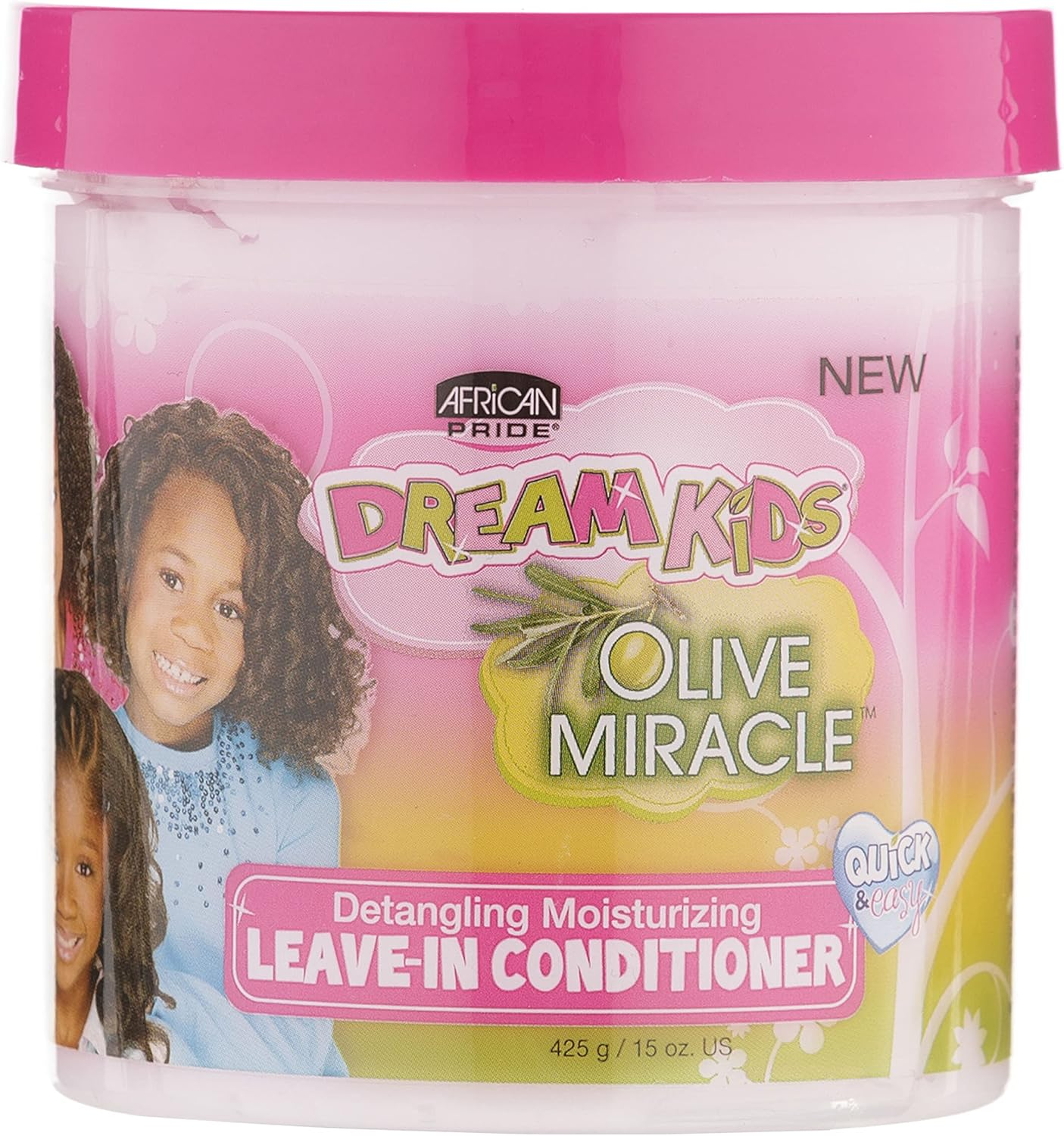 African Pride Dream Kids Leave-In Conditioner, Olive Miracle, 15 Oz.
