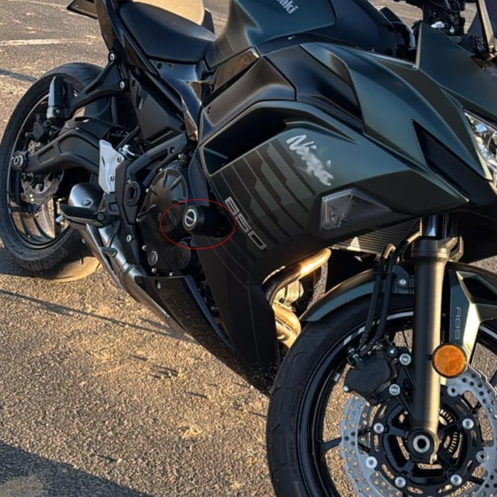 Modeer for K.Awasaki Ninja 650 2017~2024 2025 Motorcycle Frame Slider Anti-Collision Falling Protection Crash Pads Ninja650 Ninja 650 Accessories (Red) - Gray image number 2