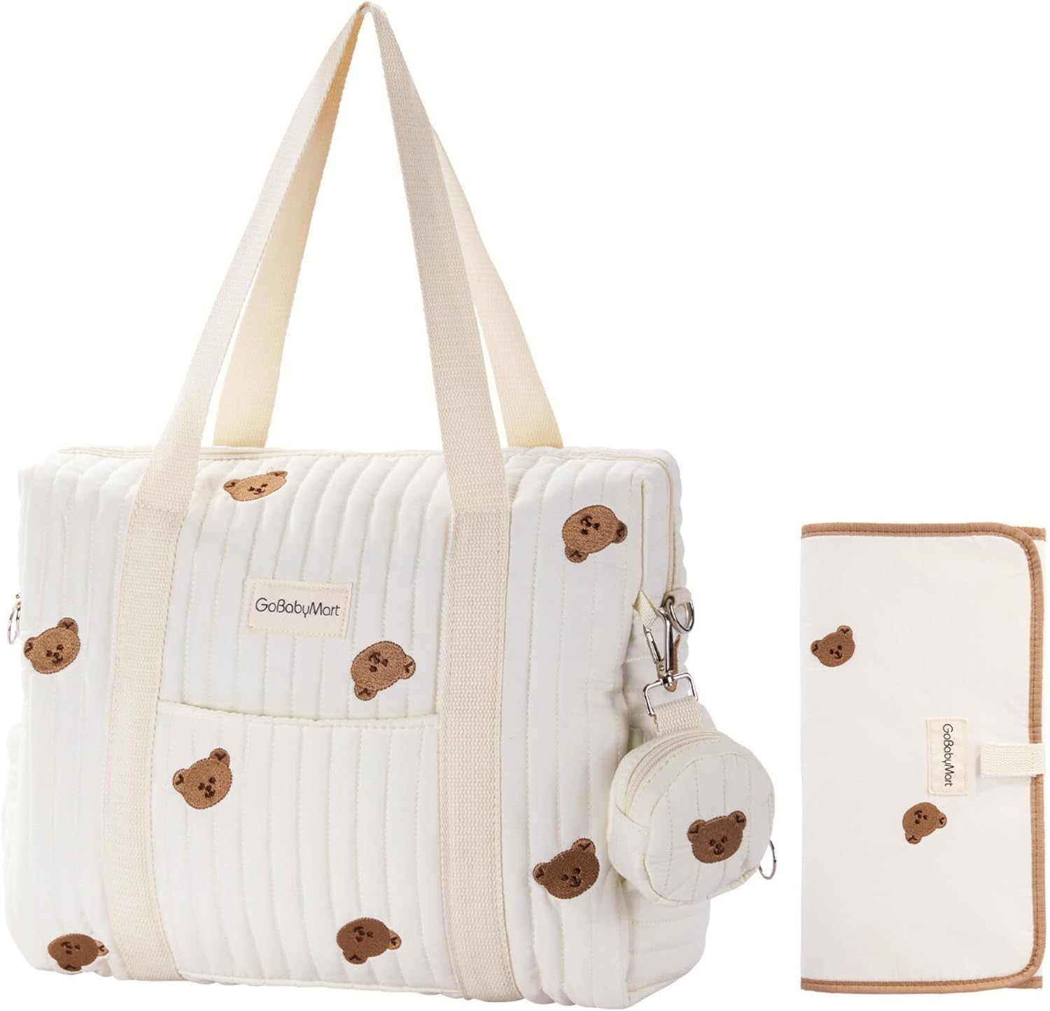 GOBABYMART Diaper Bag Tote, Maternity Bag, Travel Diaper Tote, Multifunction Baby Bag, Baby Nappy Bags, Messenger Bag