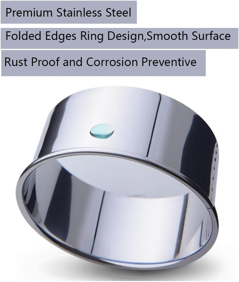 Biscuit Cutters, round Cookie Cutters/Stainless Steel Dumpling Skin Cutters/Cake Pastry Cutters/Cake Cookie Scone Cutters Molds Stamps for Cooking Baking (5Pcs, Plain Edge) image number 4