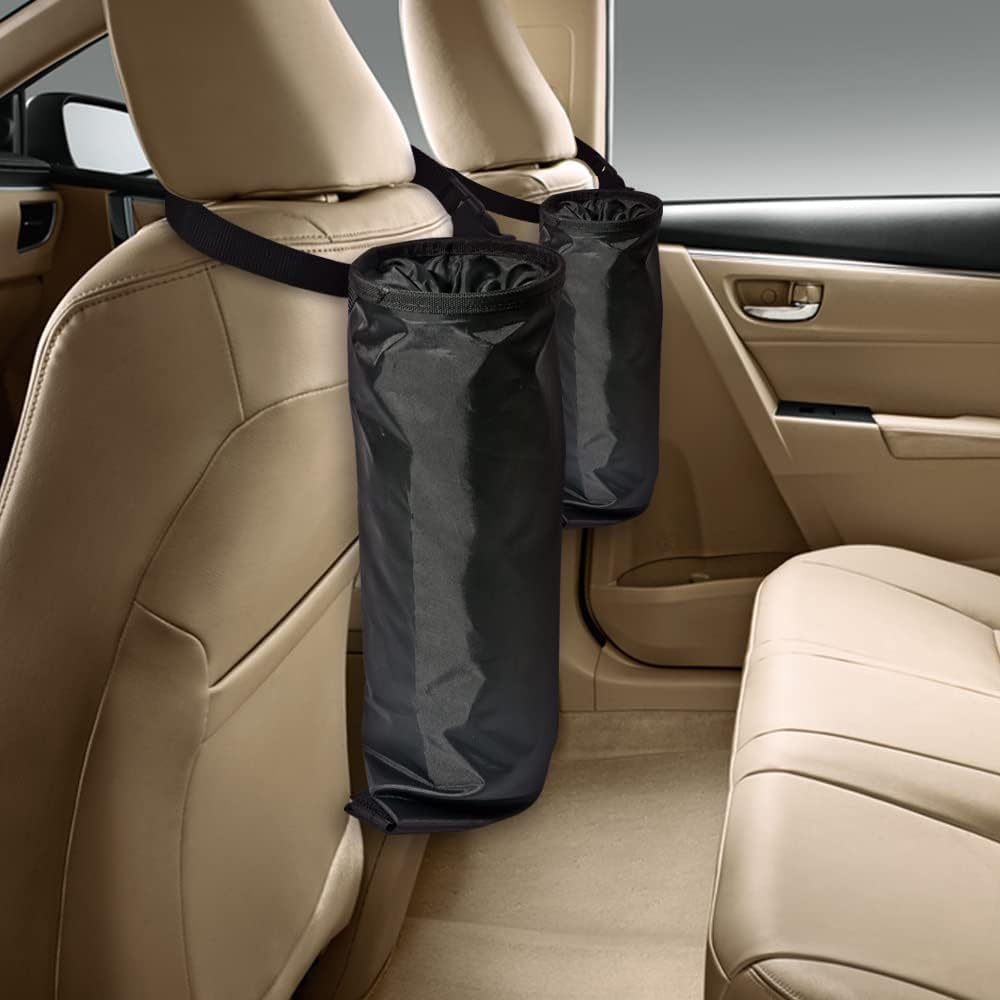 Seat Back Trash Bag with Elastic Opening,2Pcs Car Garbage Bag Detachable Trash Can,Car Seat Back Car Trash Bag Hanging Garbage Can,Car Trash Can Hanging Seat Back Garbages Bags with Elastic Opening image number 6