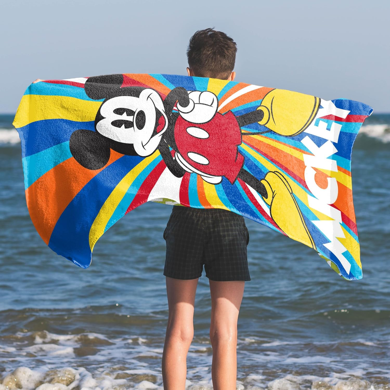 Jay Franco Disney Mickey Mouse Summer Towel - for Bath, Beach & Pool - 100% Cotton, 71 Cm X 147 Cm image number 3