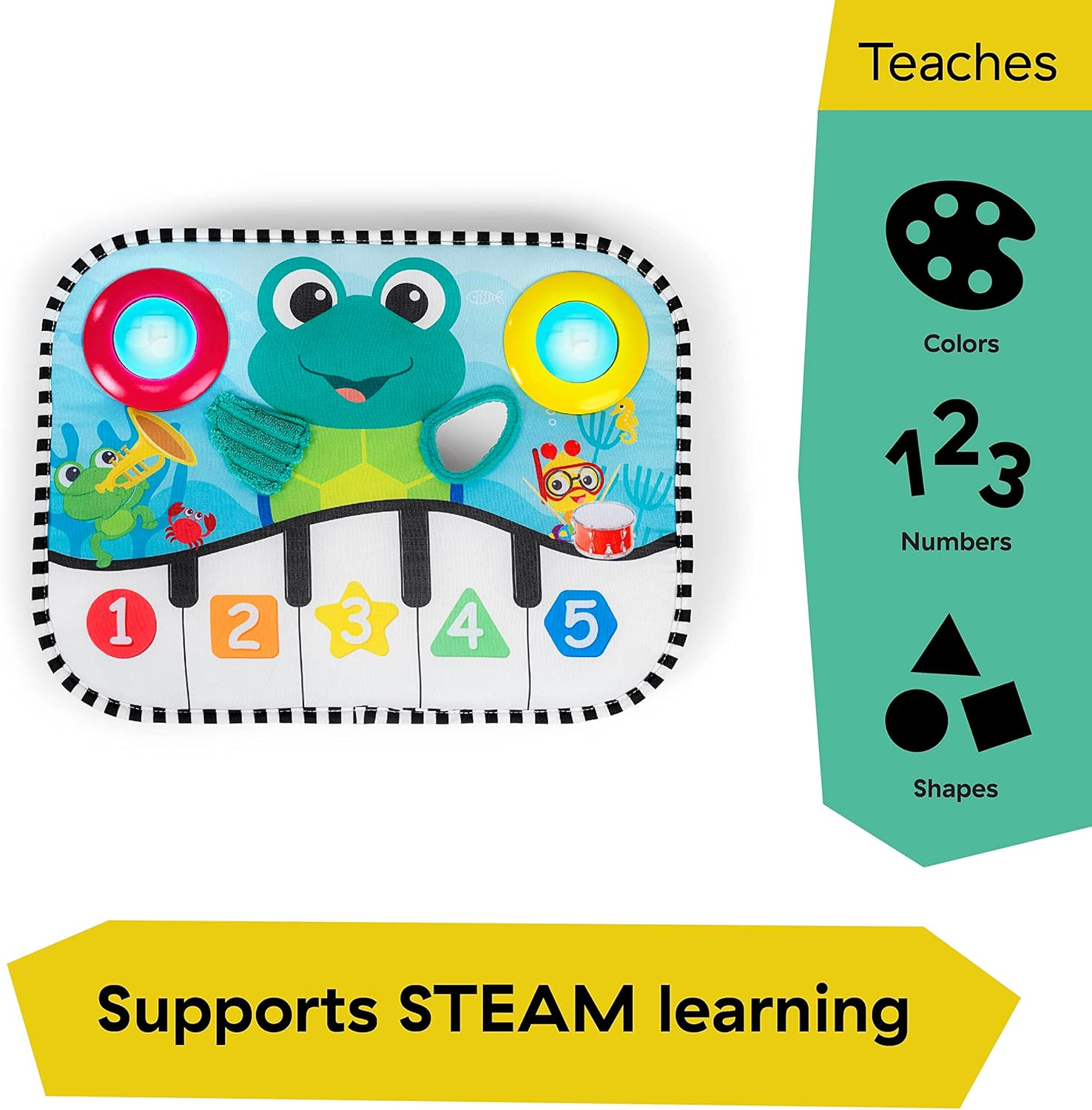 Baby Einstein Ocean Explorers Neptune'S Kick & Explore Musical Kick Pad & Crib Toy, for Ages 0 Months and Up image number 2