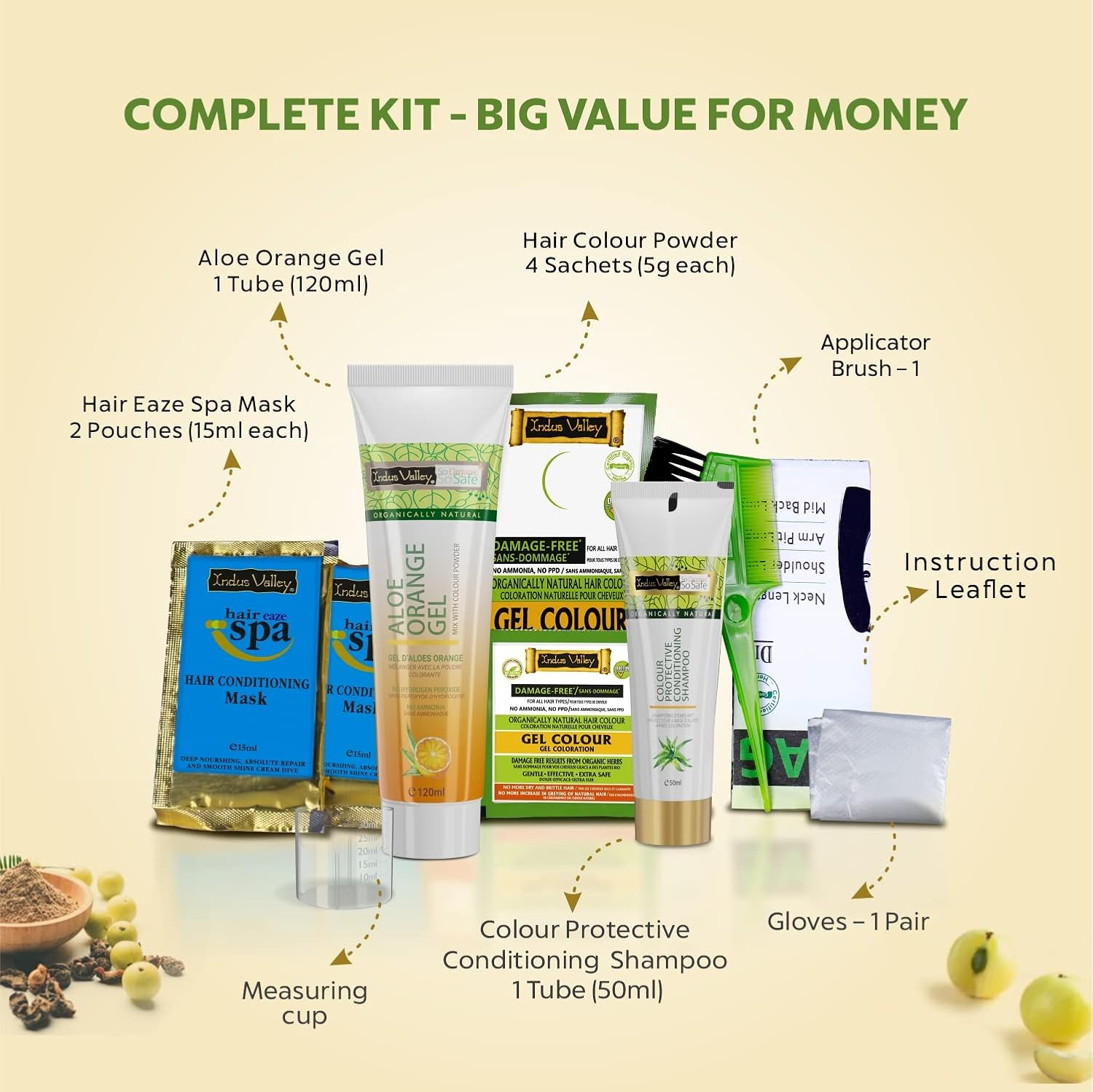 Indus Valley Damage Free Permanent Gel Hair Color (Dark Copper Blonde) image number 4