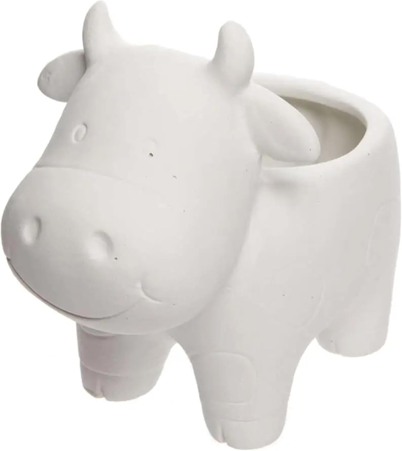 Baker Ross FE548 Farm Animal Ceramic Flowerpots - Box of 3, Paintable Creative Art and Craft Projects for Kids to Make, Personalise and Decorate image number 2