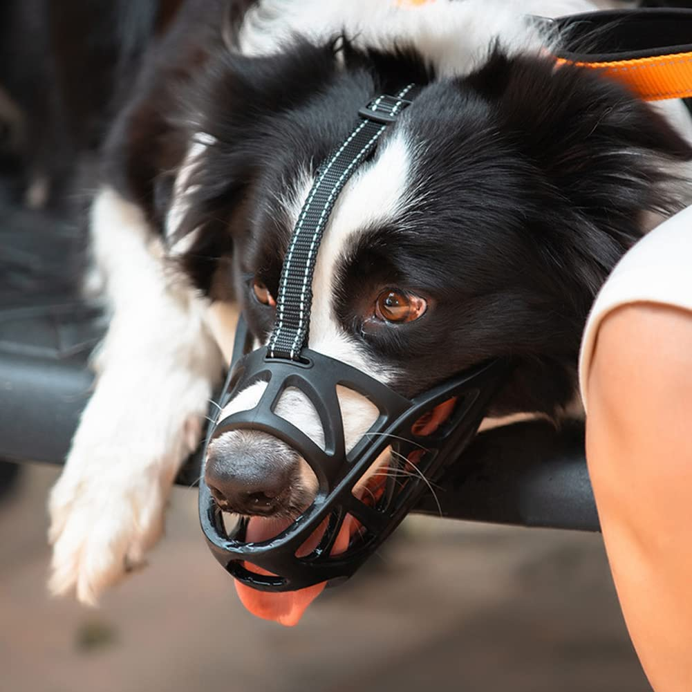 NALEINING Dog Muzzle, Professional Muzzle for Dogs, Anti-Bite and Anti-Bark, Allows Drinking and Panting (Large,Black) image number 4